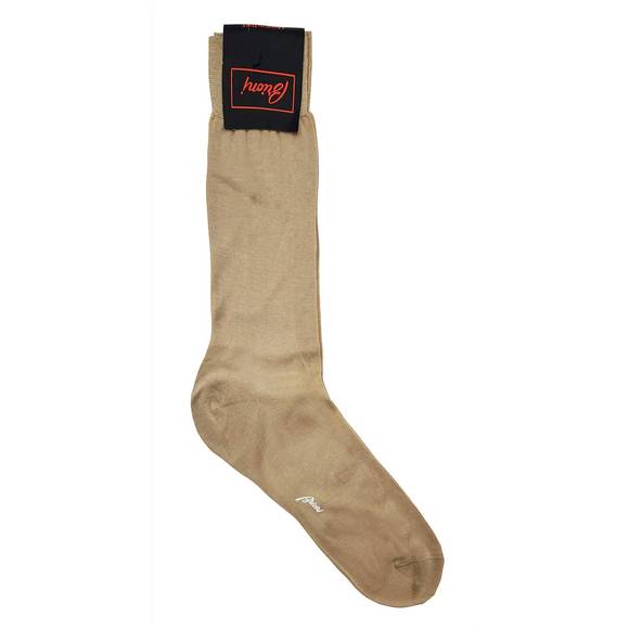 NEW BRIONI men's solid socks in tan - Picture 1 of 1